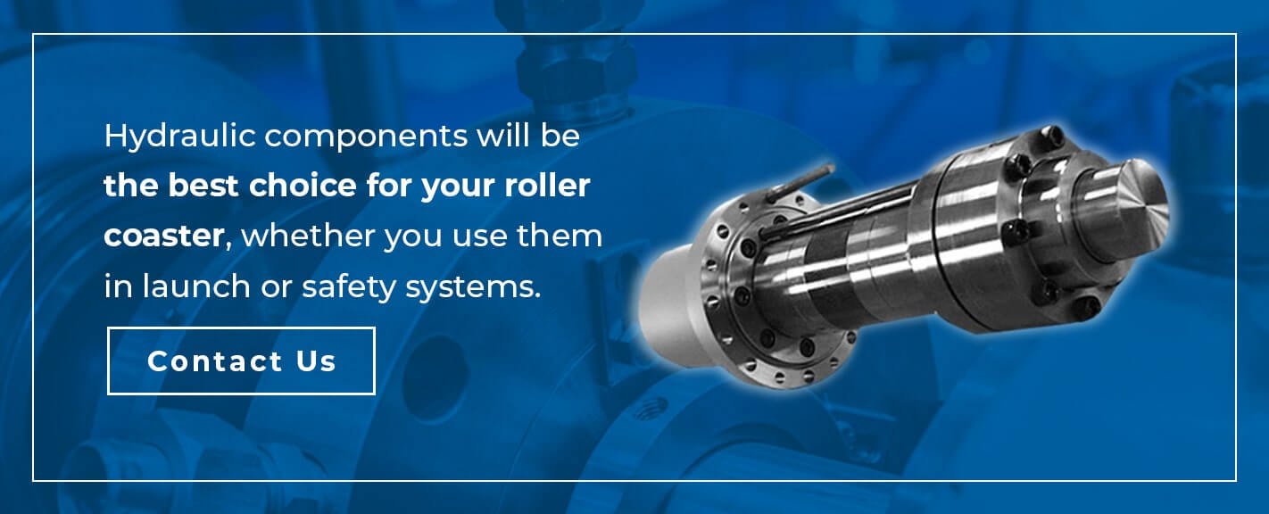 hydraulic roller coaster launch system