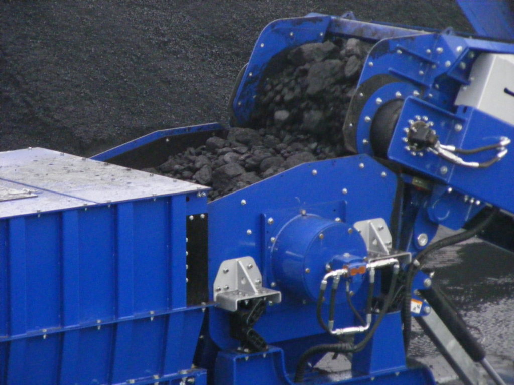 crushing coal at a mine