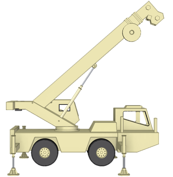 Crane with hydraulic lock