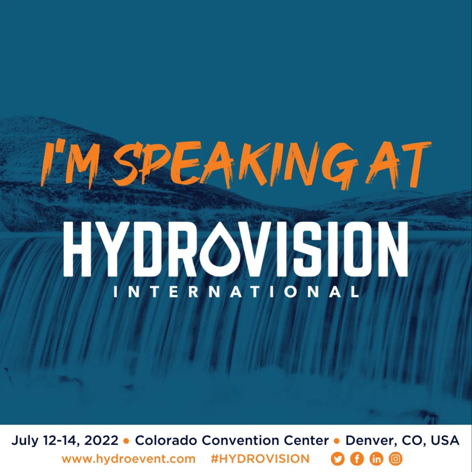 im speaking at hydrovision